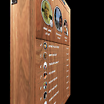 The Kronespillet HD game rotates to reveal a leaderboard on the back.