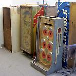 Games await restoration at the National Pinball Museum.