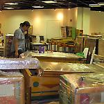 Half the pinball games were ready to move at the National Pinball Museum.