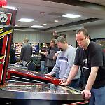 Practice games were available for free play at the Fairfax Pinball Open.