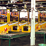 Testing Taxi games at the Williams Pinball Factory