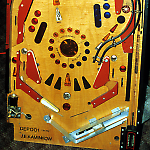 Data East Laser War whitewood lower playfield