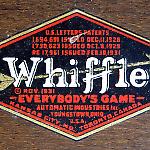 Decal identifies Whiffle pinball game