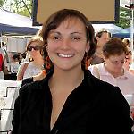Artist Sara Selepouchin at the Crafty Bastards! Arts & Crafts Fair.